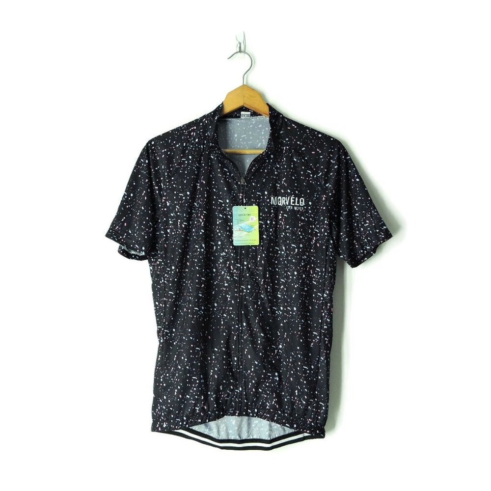 Morvelo Cycling Full Zip Shirt Quick Dry Top Back Pockets Short Sleeve womens XL